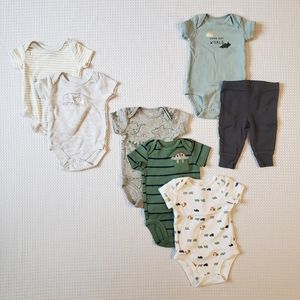 Baby Short Sleeve Onesie Bundle 3M